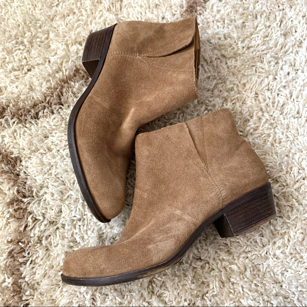 lucky brand suede ankle boots
